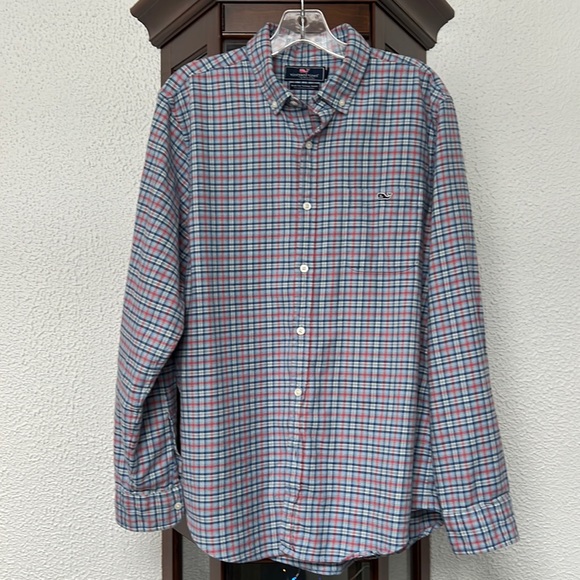 Vineyard Vines Plaid Slim Fit Flannel Tucker Shirt EUC Size L - Picture 3 of 12
